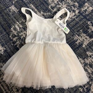 Elegant White and Cream Kids Costume Dress